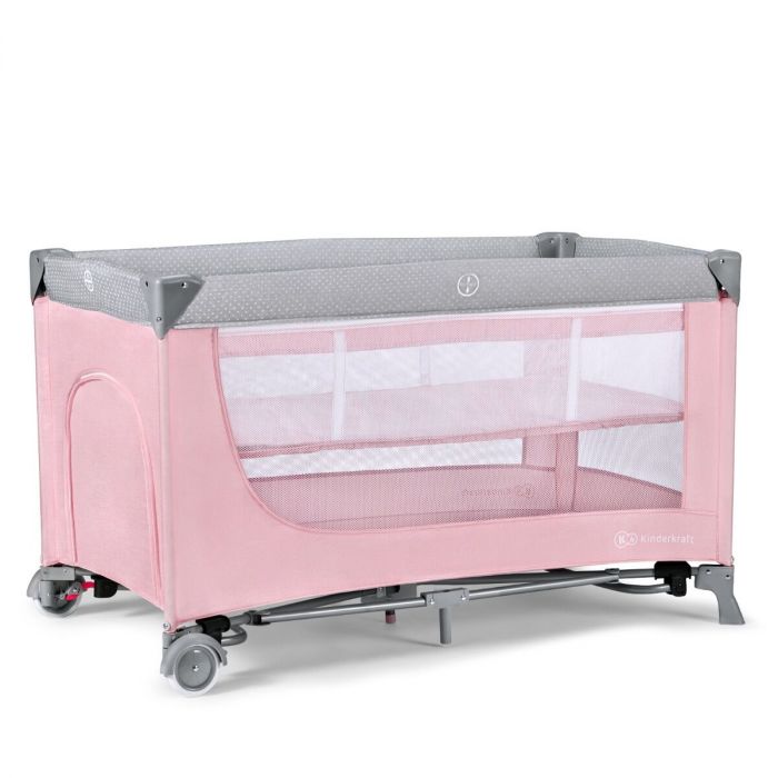 Weekendtas Christus stroom Baby-Budget | Kinderkraft Campingbed - Leody - Roze - Reisbed | Baby-Budget