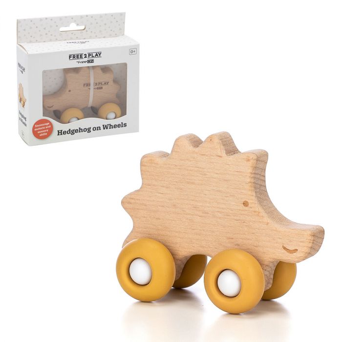 niemand redden overzien Baby-Budget | Free2Play - Houten speelgoed met siliconen wielen - Egel /  Hedgehog | Baby-Budget