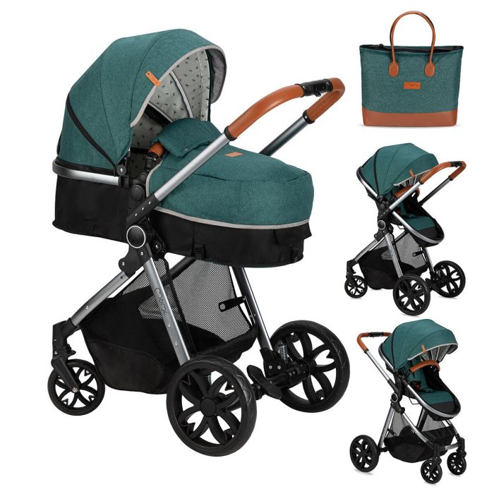 Pygmalion behalve voor Op en neer gaan Baby-Budget | MoMi Kinderwagen - compacte 2 in 1 combiwagen - Limuru -  Groen (geschikt van 0-3 jaar) | Baby-Budget