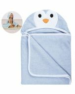 Bubaba Badcape met capuchon - Omslagdoek - Multidoek - Pinguin - Blauw (110 x 75cm)