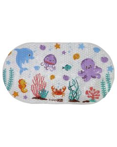 FreeON antislip badmat voor kinderen - Douchemat met Zuignappen (69 x 39 cm) - Oceaan