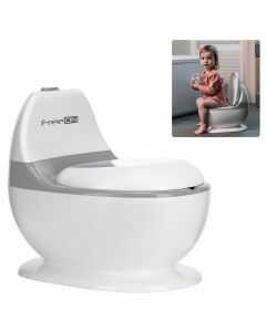 FreeON BabyPotje - Plaspotje - Toilettrainer met geluid - Kindertoilet - Mini Toilet - Grijs