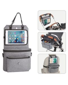 FreeON iPad organizer voor auto en wandelwagen 3 in 1 - Grijs