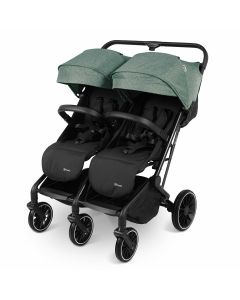 BabyGO GoTwice - Duo Buggy - Dubbele buggy - Geschikt voor kinderen van 0-22kg - Groen