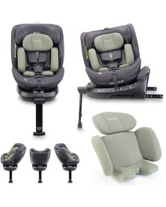 BabyGO autostoel Move 360 - Draaibare i-Size autostoel met isoFix - voor kinderen van 40-150cm - Zwart