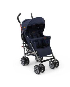 Baninni Buggy - Luca - Wandelwagen met zonnekap & boodschappenmand - Donkerblauw (geschikt van 6mnd - 15kg)