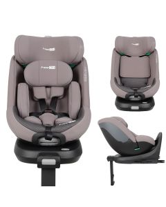 FreeON autostoel Lotus - i-Size - 360° draaibaar - Grijs - voor kinderen van 40 - 125cm