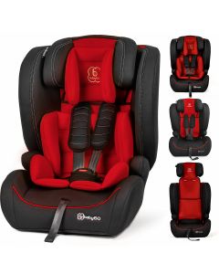 BabyGO FreeMove i-Size - Autostoel voor kinderen van 76-150cm - Autogordel bevestiging - Rood